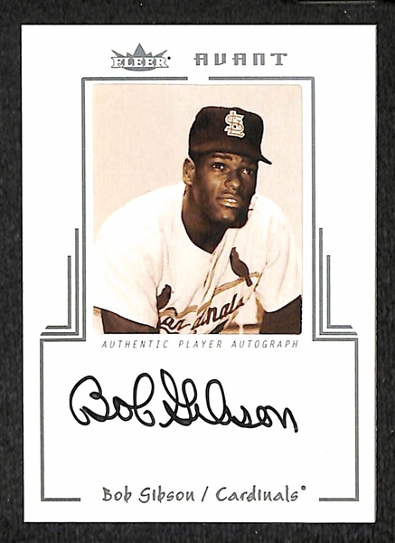 HOF Baseball Auto Card Lot Of  8 W/ Gibson