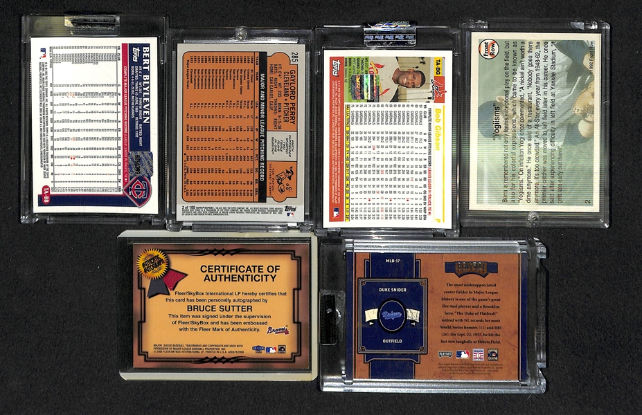 Lot Of 6 HOF Auto Cards W/ Berra