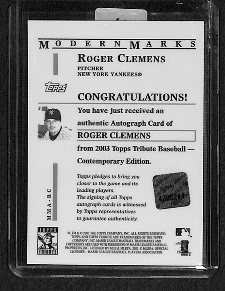 Roger Clemens & Robinson Cano Auto Cards