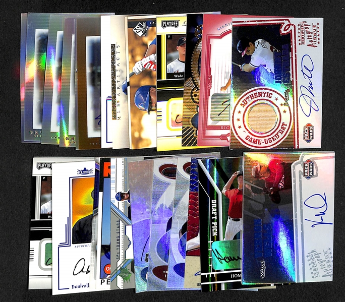 Lot Of 25 Baseball Stars Auto Cards W/ Teixeira
