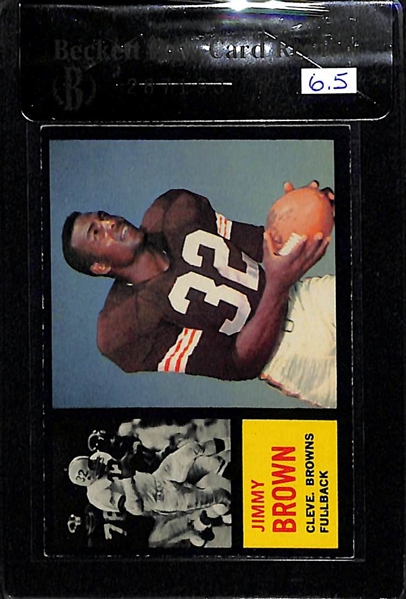 1962 Topps Jim Brown Card BVG 6.5