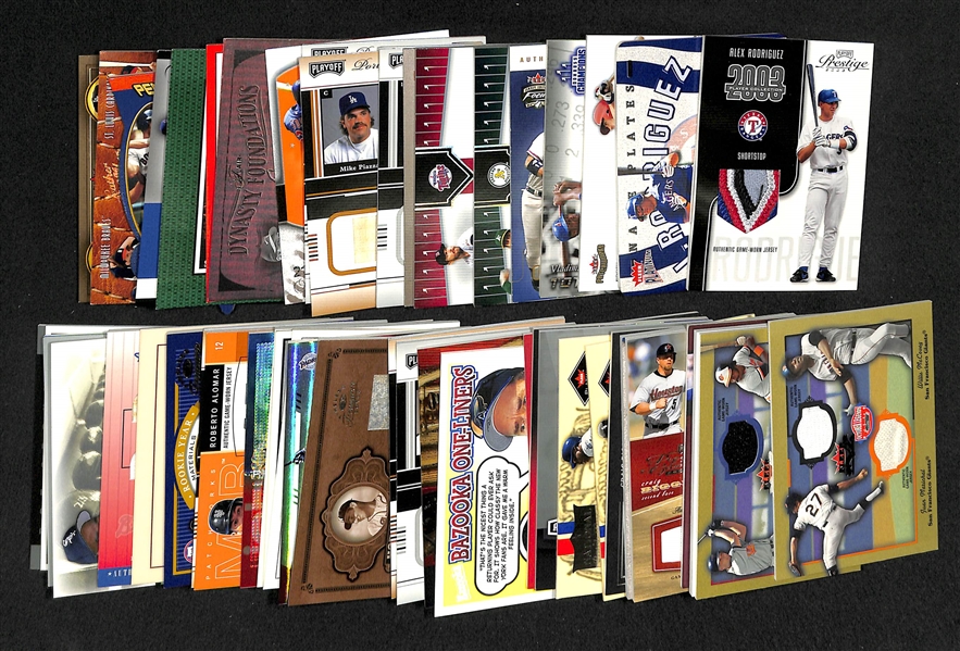 Lot Of 50 Baseball Stars & HOF Relic Cards