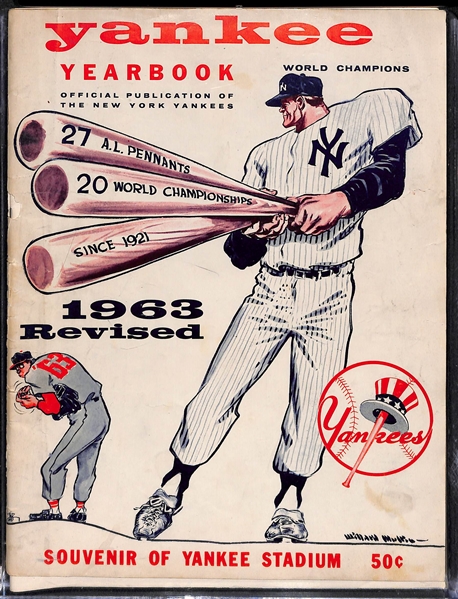 Lot Of 3 Yankees Vintage Programs & Yearbooks c. 1960s