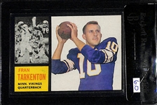 1962 Topps Fran Tarkenton Rookie Card BVG 6.0