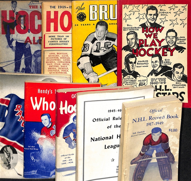 1945-50 Hockey Vintage Booklets Lot Of 9