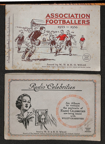 Mid 1930's Footballers & Radio Celebrity Card Booklets - 2 Vintage Non-Sports Complete Sets!