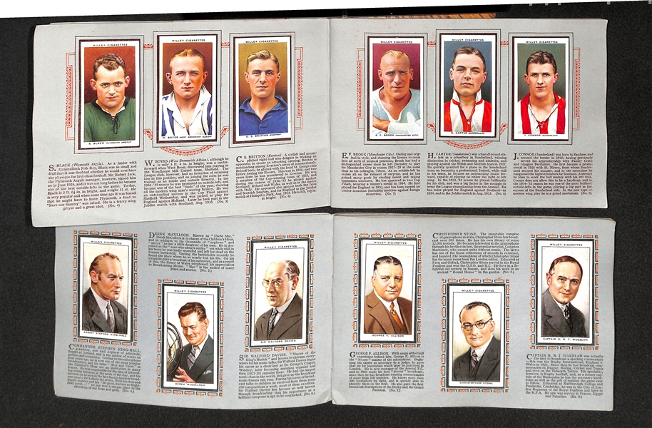 Mid 1930's Footballers & Radio Celebrity Card Booklets - 2 Vintage Non-Sports Complete Sets!