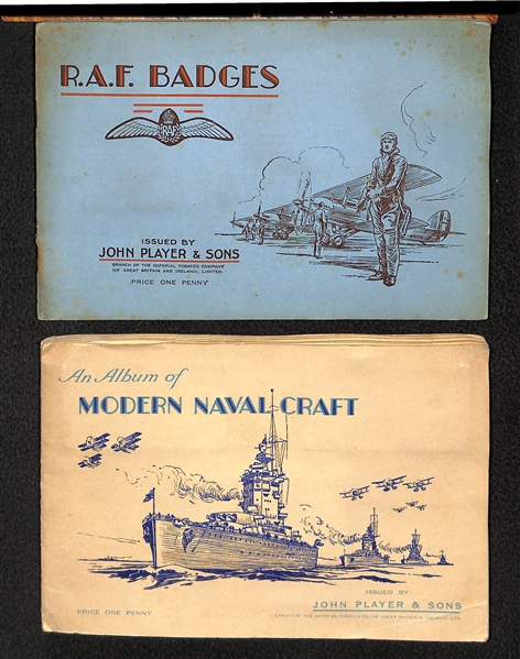 Mid 1930's R.A.F. Badges & Naval Craft Card Booklets - 2 Vintage Non-Sports Complete Sets!