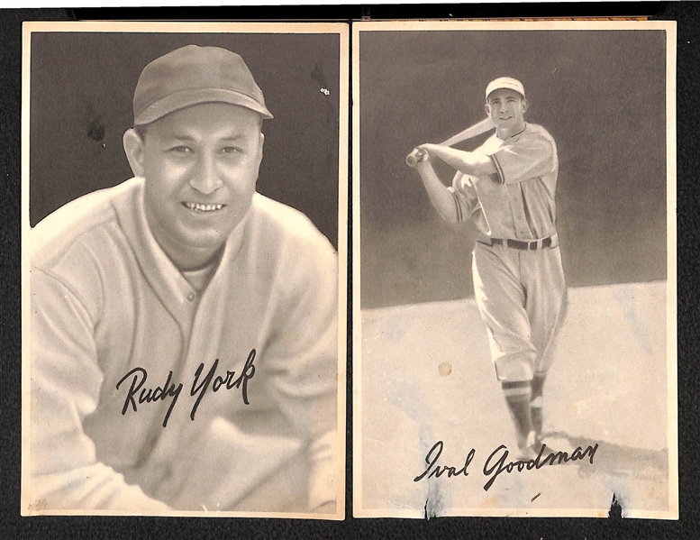 Lot Of 10 1939 Goudey Premium Photo Cards W/ Gomez