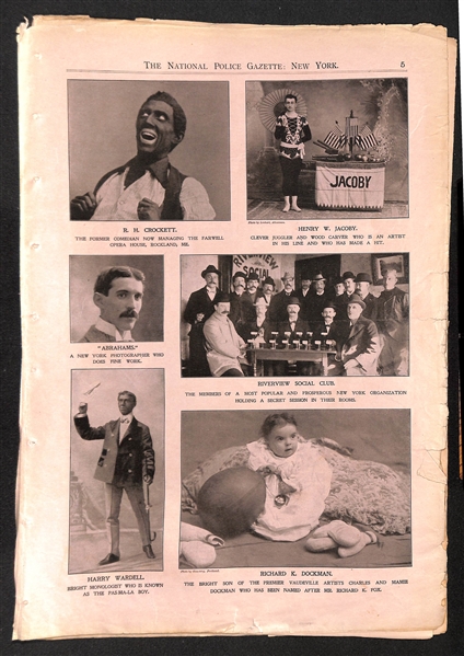 Early 1900's Police Gazette Partials