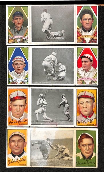 Lot of 4 T202 1911 Hassan Triple Folders - Intact!