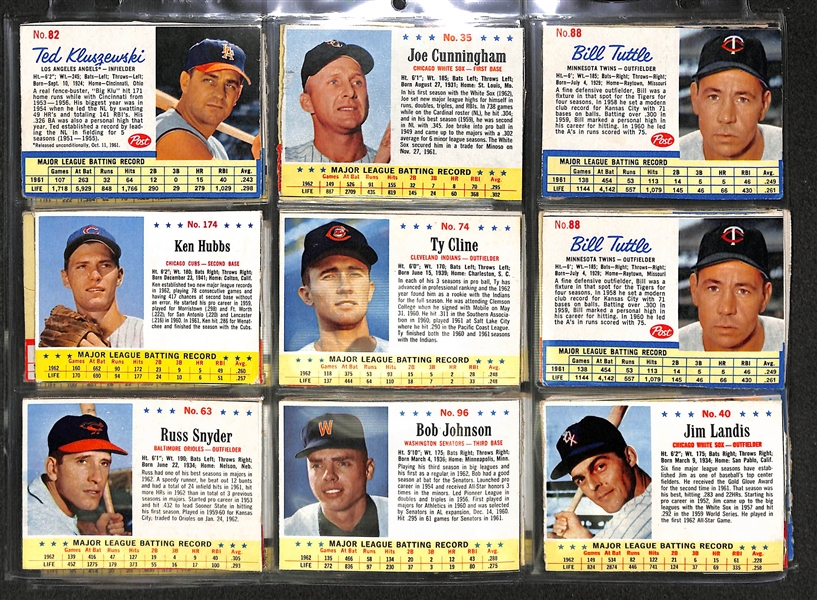 Lot of 67 1960-1963 Baseball Cards - Fleer & Post