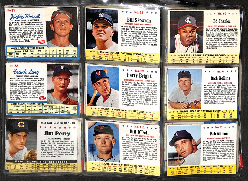 Lot of 67 1960-1963 Baseball Cards - Fleer & Post