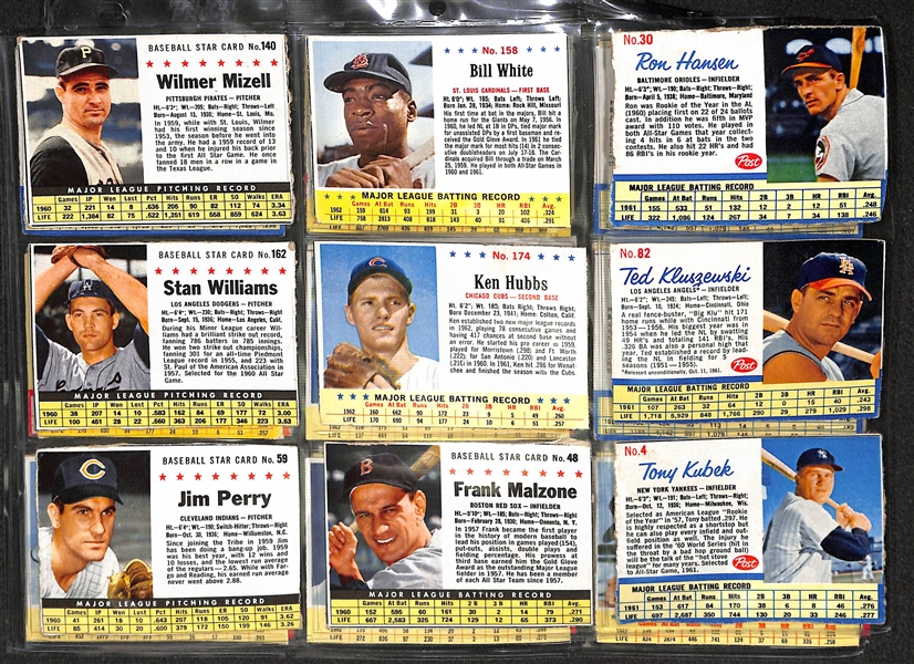 Lot of 67 1960-1963 Baseball Cards - Fleer & Post