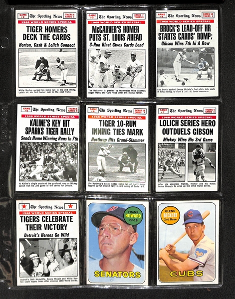Binder of 400 Cards - Partial Set of 1969 Topps Baseball w. Clemente