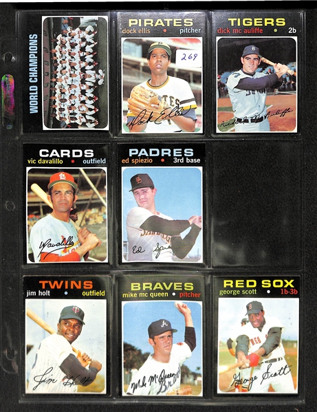 Lot of 540 - 1971 Topps Baseball Cards Loaded with Stars