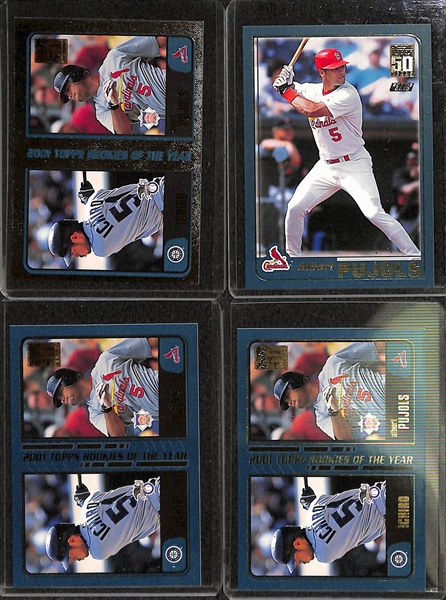 Lof Of 14 Ichiro & Albert Pujols Rookie & Numbered Cards