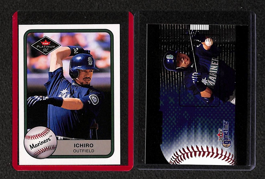 Lof Of 14 Ichiro & Albert Pujols Rookie & Numbered Cards
