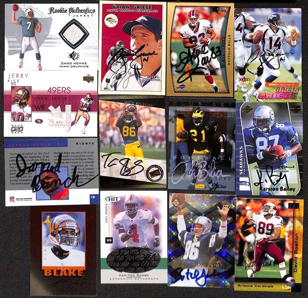 Lot Of 50 Football Auto/Relic/Insert Cards