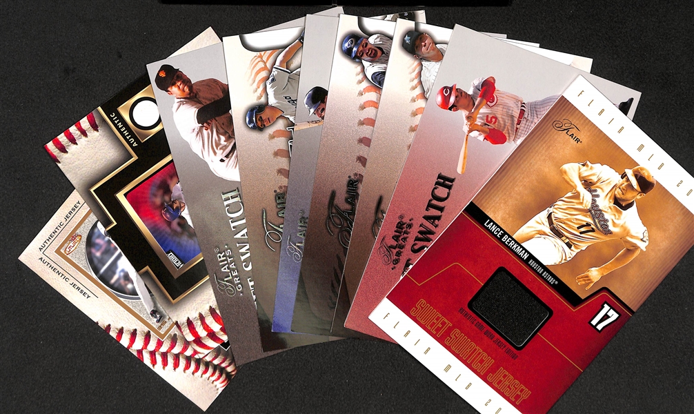 Lot Of 9 Baseball Oversized Relic Cards W/ Bench