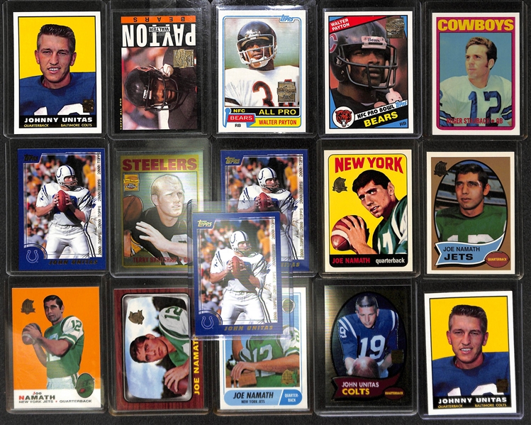 Large Lot Of Football Vintage/Graded/Insert Cards