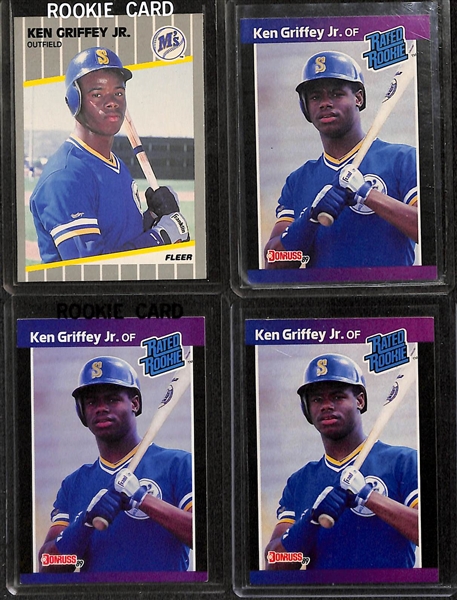Lot Of 18 Baseball Star Rookie Lot w. Griffey Jr