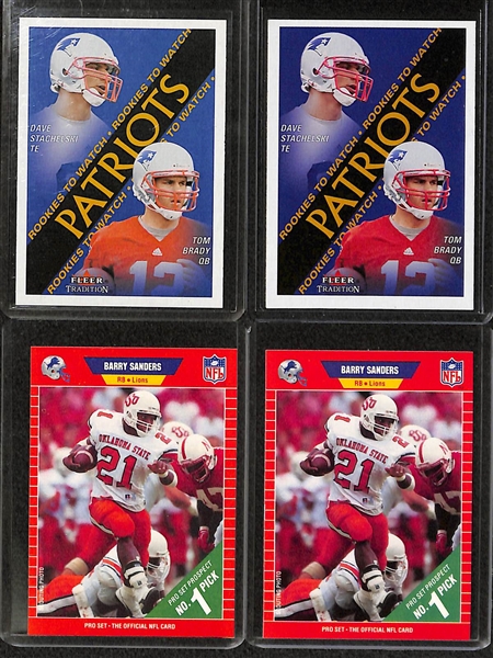 Lot Of 25 Football Stars Rookie Cards w. Tom Brady