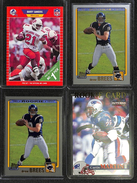 Lot Of 25 Football Stars Rookie Cards w. Tom Brady