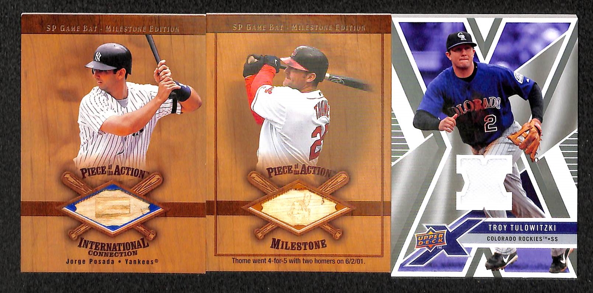 Lot Of 200+ Baseball Relic Cards w. Bonilla