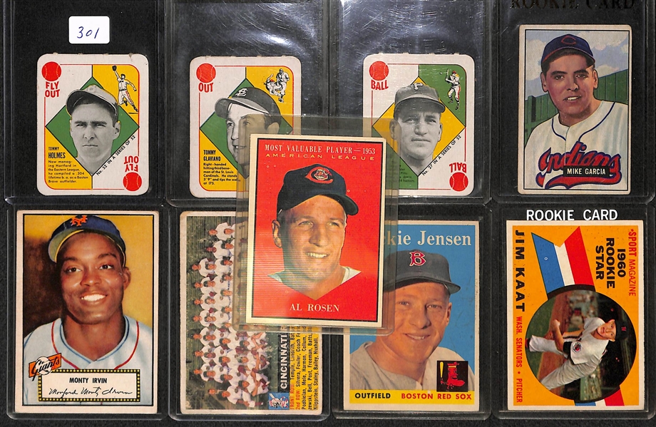 Lot Of 9 1951-1961 Vintage Baseball Cards
