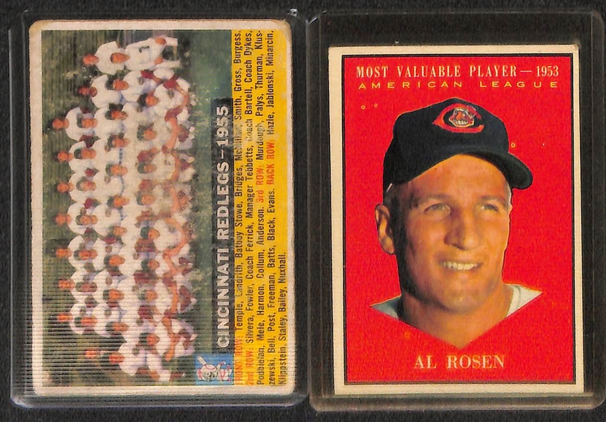 Lot Of 9 1951-1961 Vintage Baseball Cards