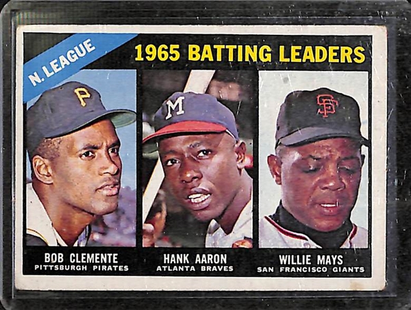 Lot Of 5 Hank Aaron & Willie Mays Vintage Cards