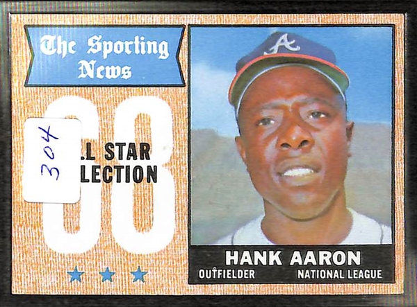 Lot Of 5 Hank Aaron & Willie Mays Vintage Cards