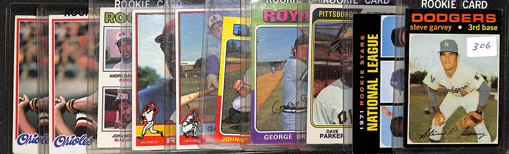 Lot Of 10 1970's Stars & Rookie Cards w. Brett