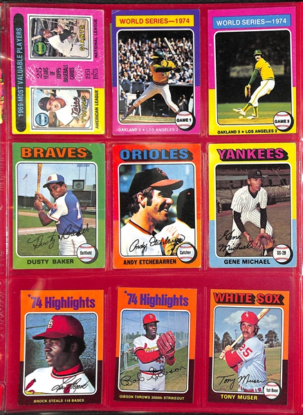 Lot Of 370 1968-1975 Topps Baseball Cards