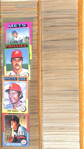 Lot Of 1500+ Assorted 1972 & 1975 Topps Baseball Cards