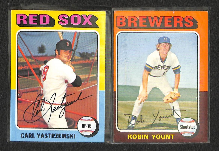Lot Of 480 1975 Topps Baseball Cards W/ Aaron