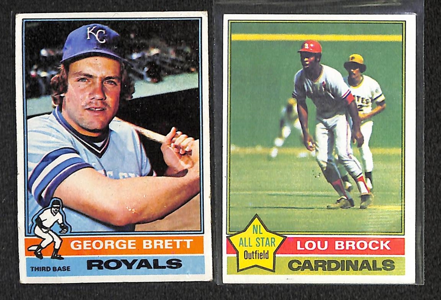 Lot Of 670 1976 Topps Baseball Cards W/ Brett