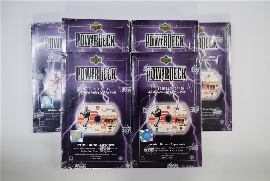 Lot Of 7 1999 Upper Deck Powerdeck Football Boxes