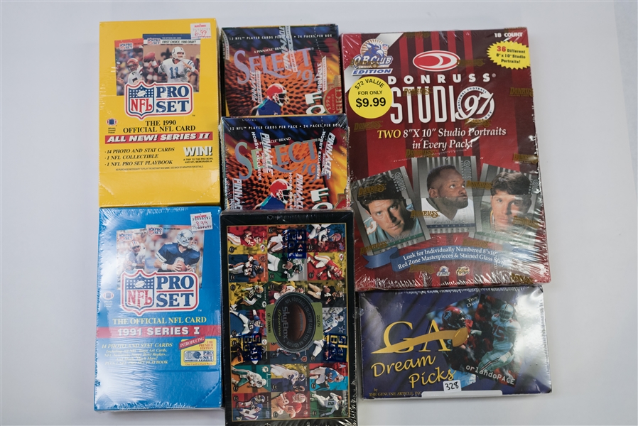 Lot Of 7 Sealed Football Card Boxes 