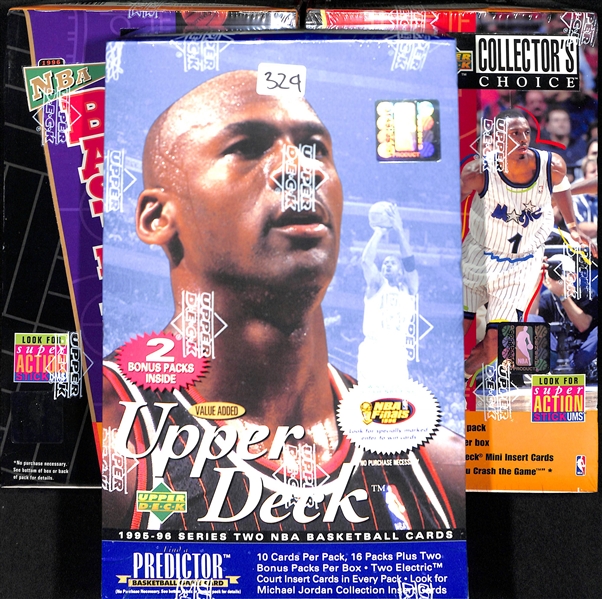 Lot Of 3 Upper Deck Basketball Boxes