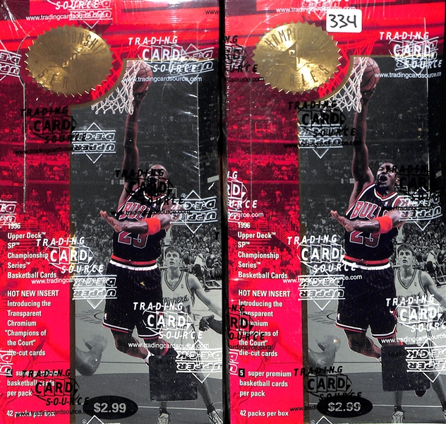 Lot Of 2 1995-96 SP Championship Series Basketball Boxes