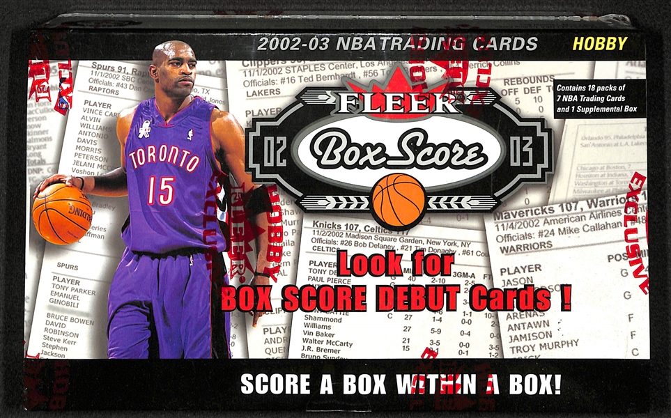 2002-03 Fleer Box Score Basketball Hobby Box