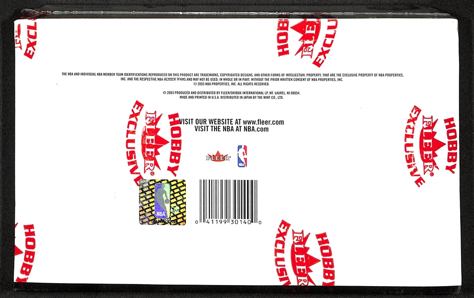2002-03 Fleer Box Score Basketball Hobby Box