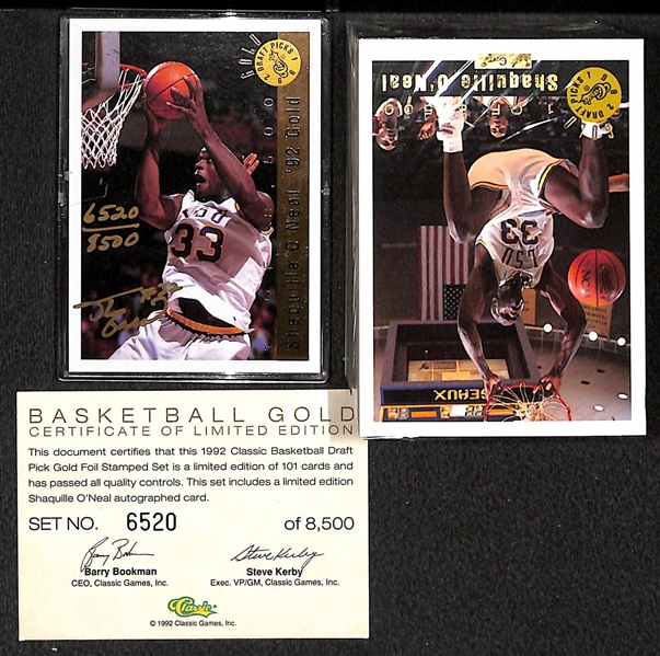 1992 Classic Draft Picks Shaquille O'Neal Auto Card & Set