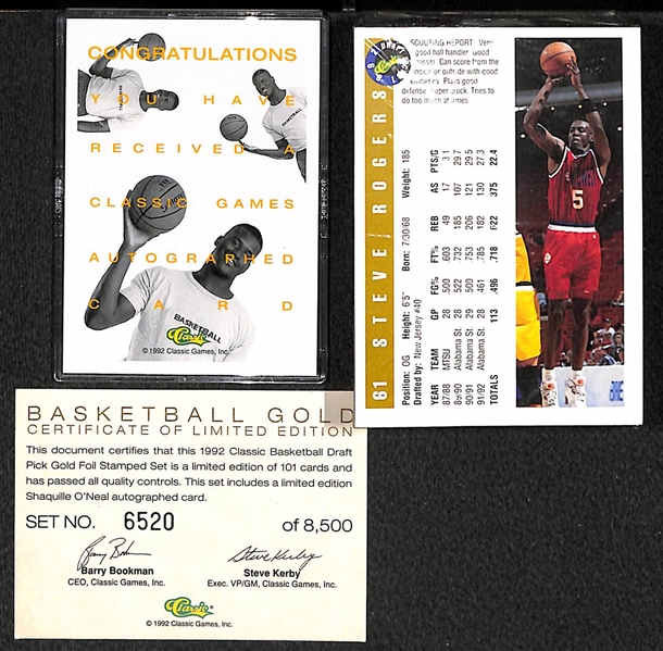 1992 Classic Draft Picks Shaquille O'Neal Auto Card & Set