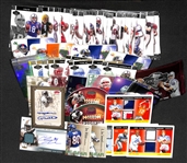 Large Lot Of Football Auto/Relic/Insert Cards