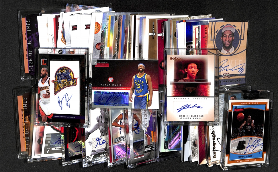 Lot Of 75 Basketball Autograph Cards