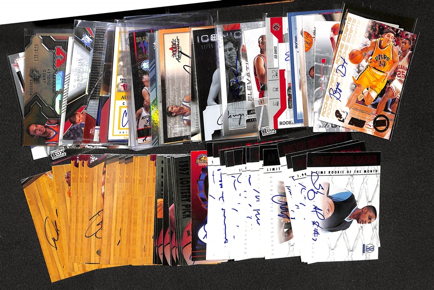 Lot Of 75 Basketball Autograph Cards