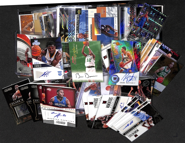 Lot Of 75 Basketball Autograph Cards